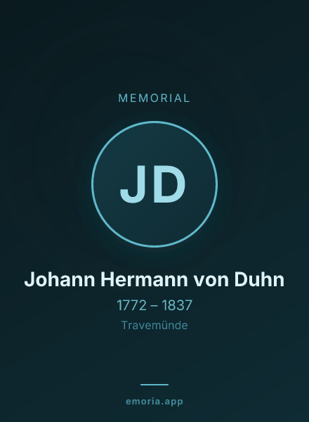 Memorial portrait of Johann Hermann von Duhn