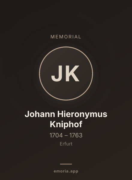 Memorial portrait of Johann Hieronymus Kniphof