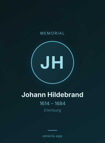 Memorial portrait of Johann Hildebrand