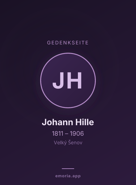 Gedenkportrait von Johann Hille