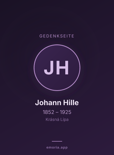 Gedenkportrait von Johann Hille