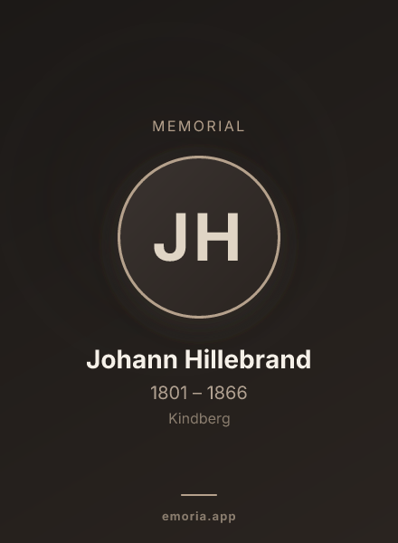 Memorial portrait of Johann Hillebrand