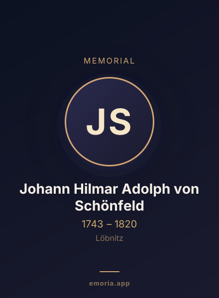 Memorial portrait of Johann Hilmar Adolph von Schönfeld