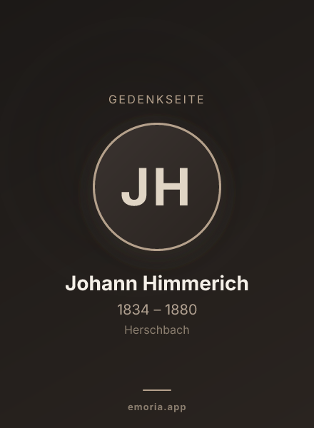 Gedenkportrait von Johann Himmerich
