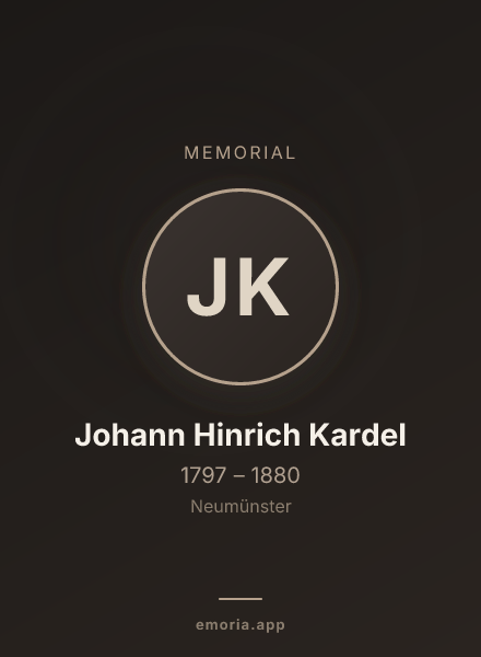 Memorial portrait of Johann Hinrich Kardel