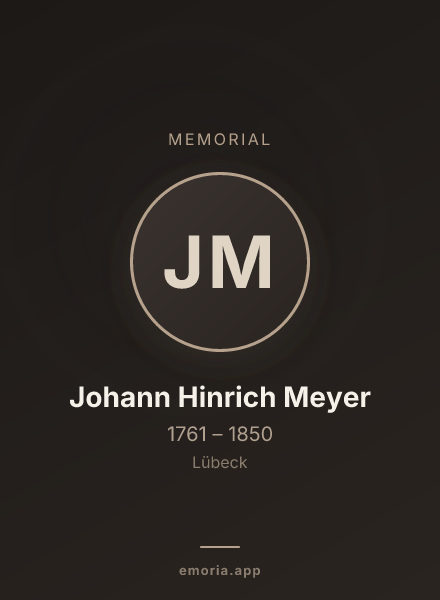 Memorial portrait of Johann Hinrich Meyer