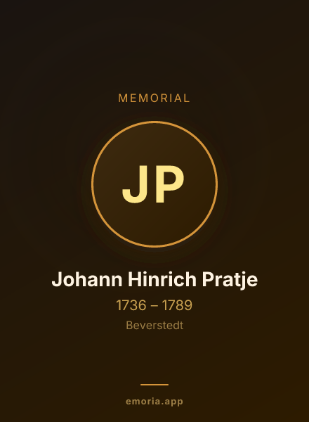 Memorial portrait of Johann Hinrich Pratje