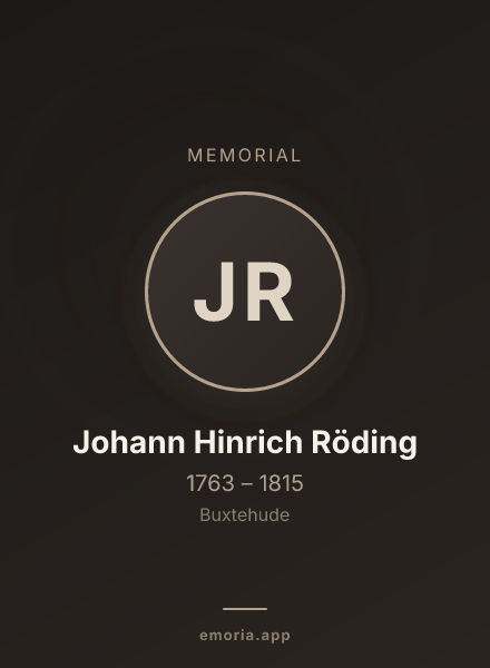 Memorial portrait of Johann Hinrich Röding