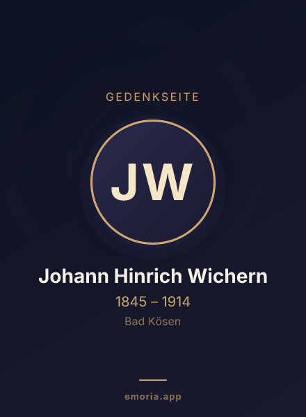 Gedenkportrait von Johann Hinrich Wichern