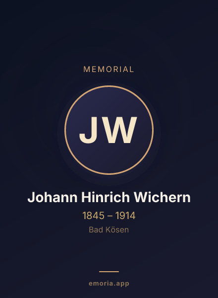Memorial portrait of Johann Hinrich Wichern