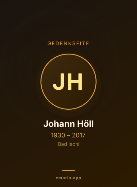 Gedenkportrait von Johann Höll