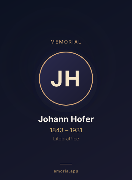 Memorial portrait of Johann Hofer