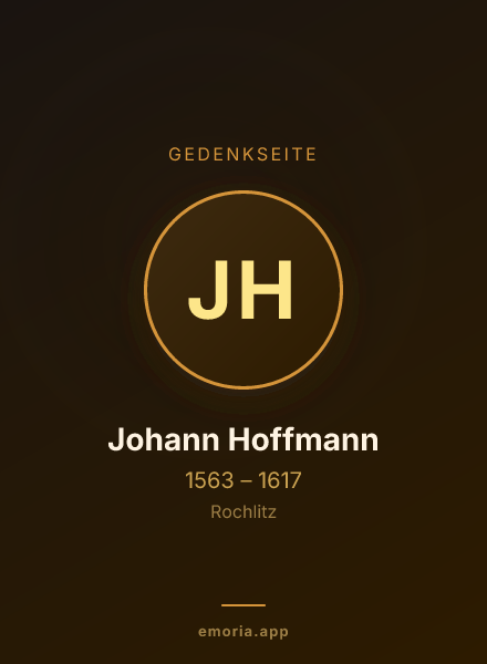 Gedenkportrait von Johann Hoffmann