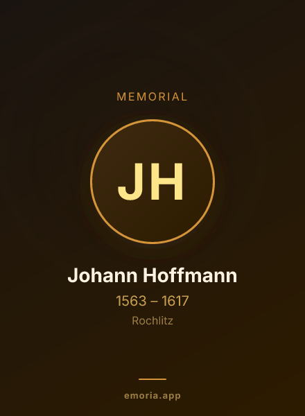 Memorial portrait of Johann Hoffmann