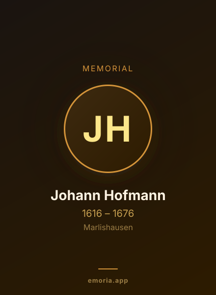 Memorial portrait of Johann Hofmann