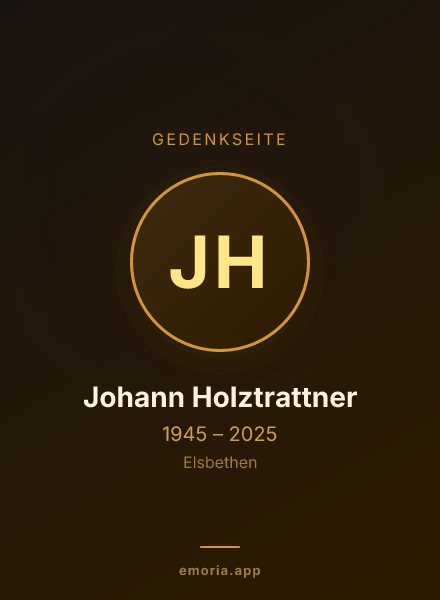 Gedenkportrait von Johann Holztrattner
