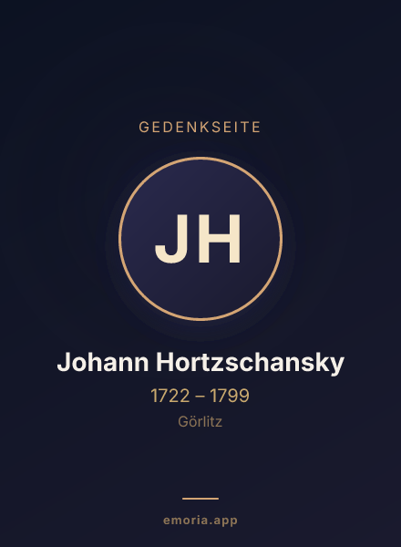 Gedenkportrait von Johann Hortzschansky