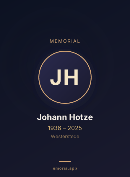 Memorial portrait of Johann Hotze