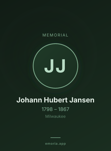 Memorial portrait of Johann Hubert Jansen