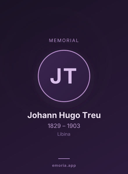 Memorial portrait of Johann Hugo Treu