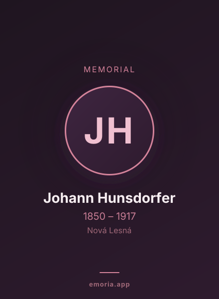Memorial portrait of Johann Hunsdorfer