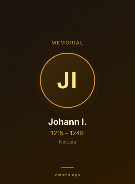 Memorial portrait of Johann I.