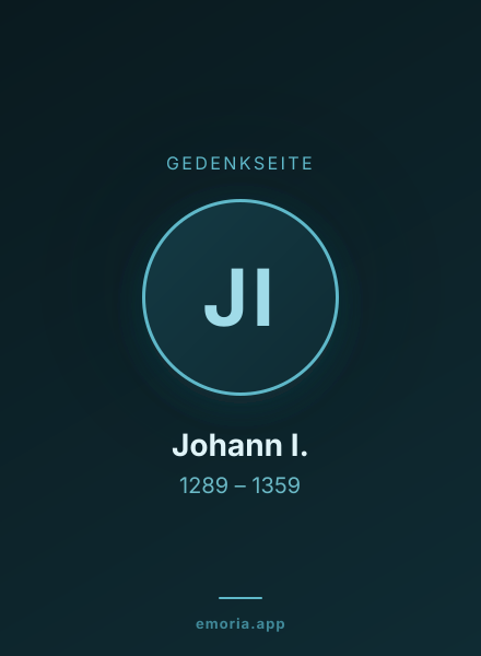 Gedenkportrait von Johann I.
