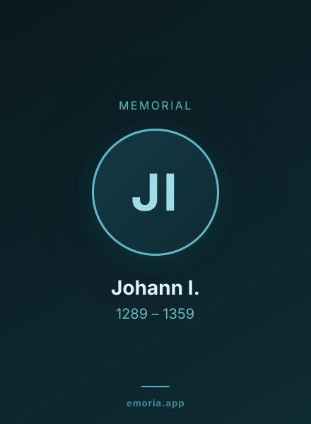 Memorial portrait of Johann I.