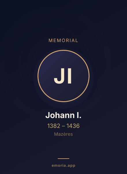 Memorial portrait of Johann I.