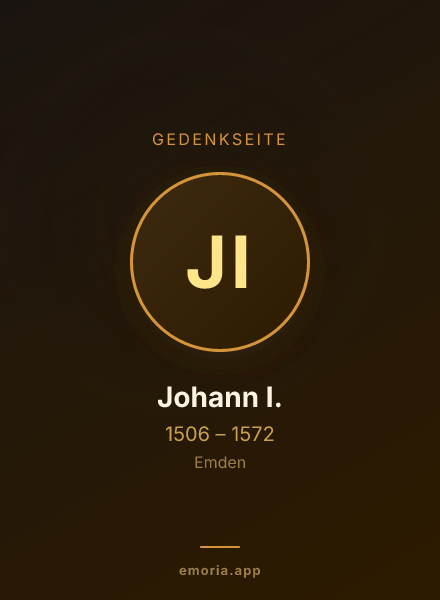 Gedenkportrait von Johann I.