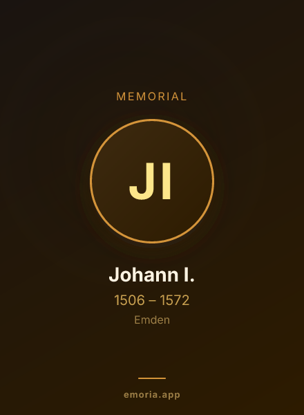 Memorial portrait of Johann I.