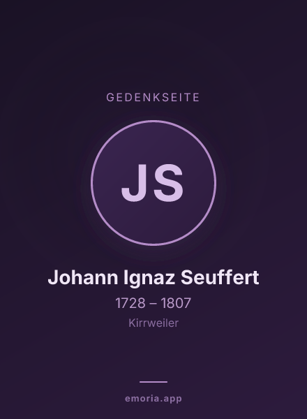 Gedenkportrait von Johann Ignaz Seuffert