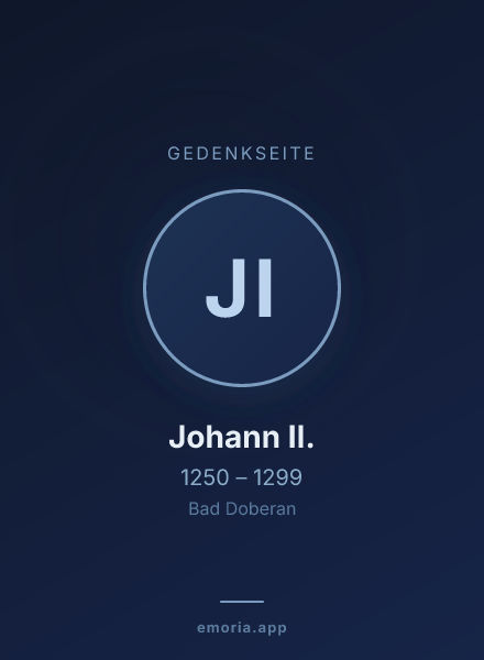 Gedenkportrait von Johann II.