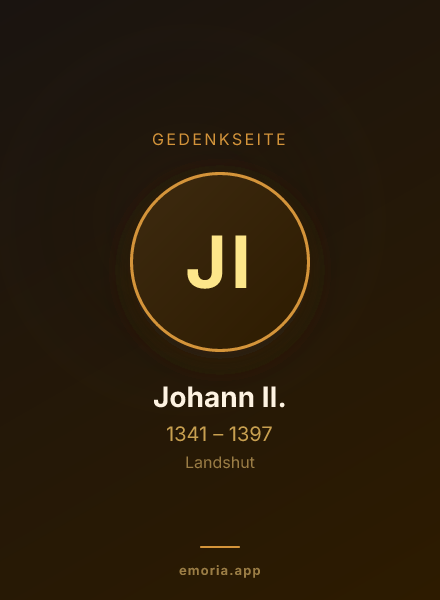 Gedenkportrait von Johann II.