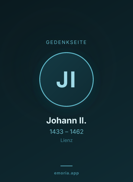 Gedenkportrait von Johann II.