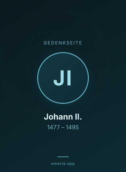 Gedenkportrait von Johann II.