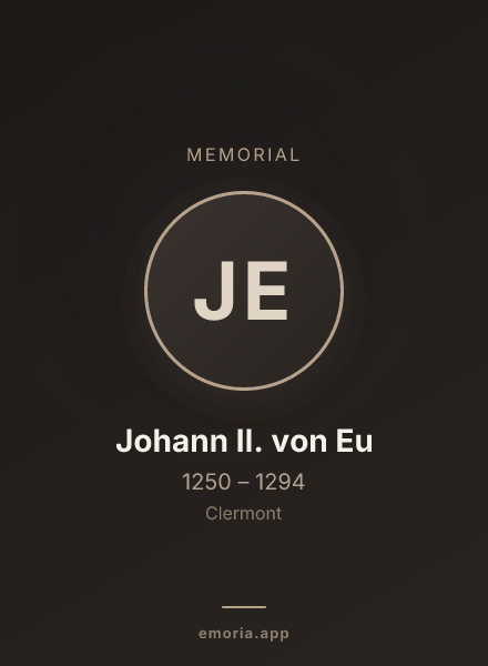 Memorial portrait of Johann II. von Eu