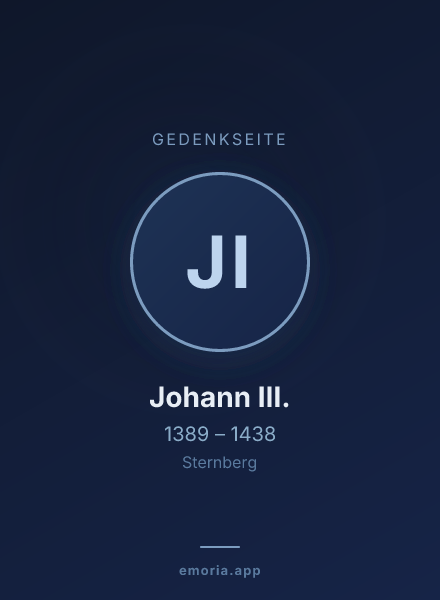 Gedenkportrait von Johann III.