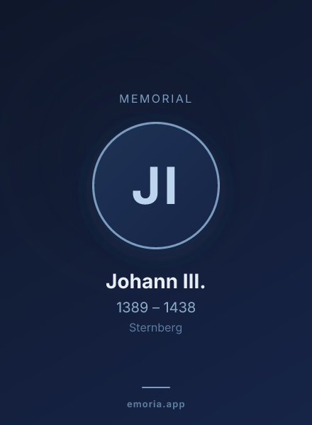 Memorial portrait of Johann III.