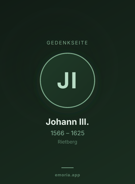 Gedenkportrait von Johann III.