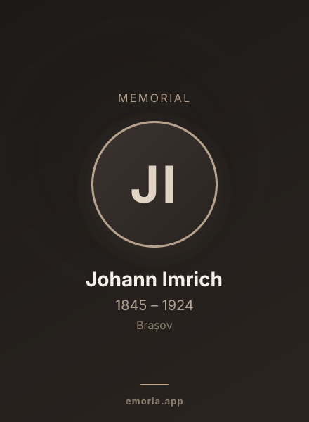 Memorial portrait of Johann Imrich