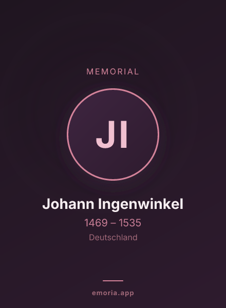 Memorial portrait of Johann Ingenwinkel