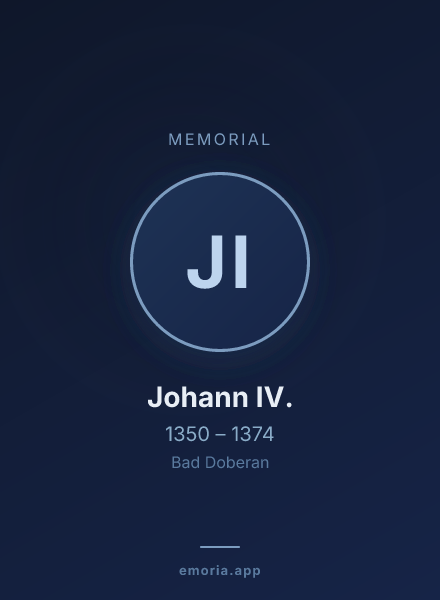 Memorial portrait of Johann IV.