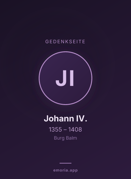 Gedenkportrait von Johann IV.