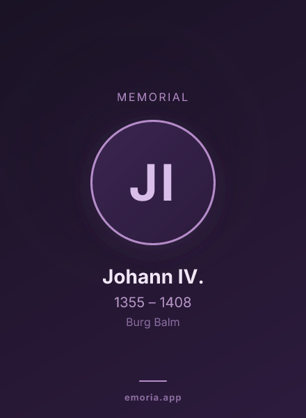 Memorial portrait of Johann IV.