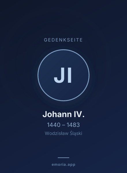 Gedenkportrait von Johann IV.