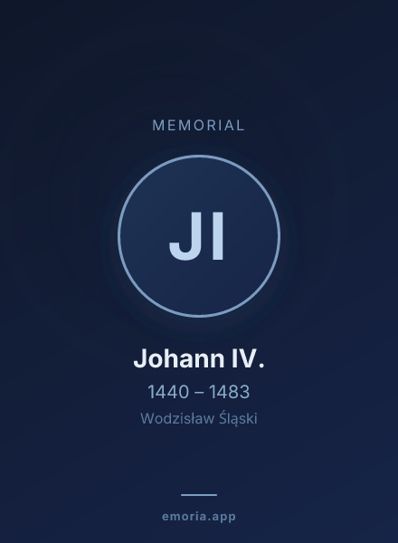 Memorial portrait of Johann IV.