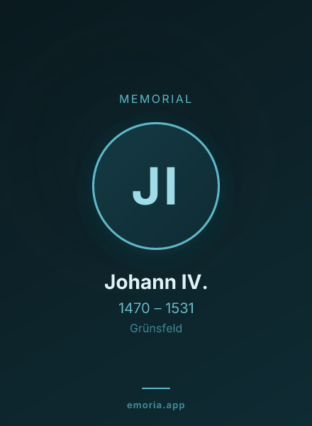 Memorial portrait of Johann IV.