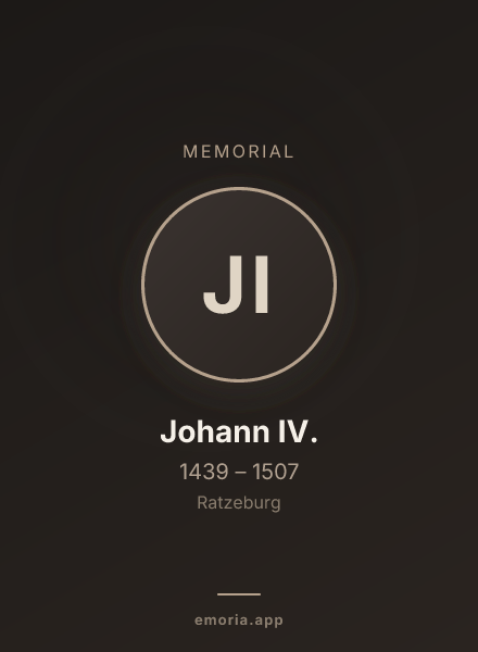 Memorial portrait of Johann IV.