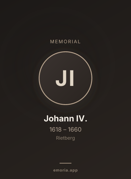 Memorial portrait of Johann IV.